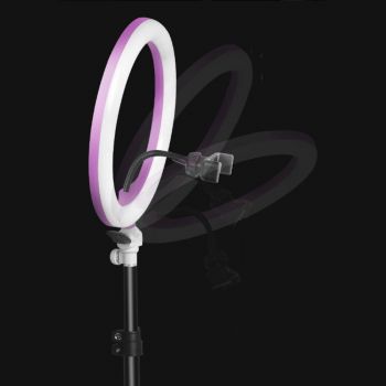 Кольцевая светодиодная лампа 26 см со штативом оптом 